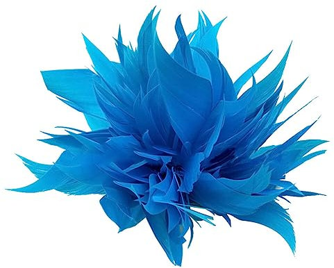 Broche Plume pour Femme,MoreChioce Broche de Mariage de Fleur de Plume de Style Vintage Élégant avec des Plumes pour la Décoration de Fête Broche pour les Femmes Décor Coiffure,Bleu