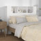 Camerina Kopfteil mit Ablagen Weiß 140x18,5x104,5 cm Bett Kopfteil Kopfteil Bett Kopfenden Headboard for Bed