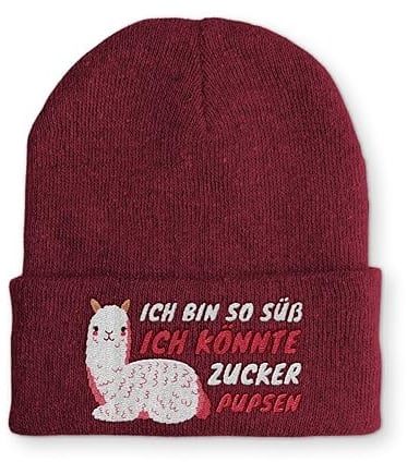 Ich bin so süß ich könnte Zucker pupsen Mütze Beanie Wintermütze mit Spruch
