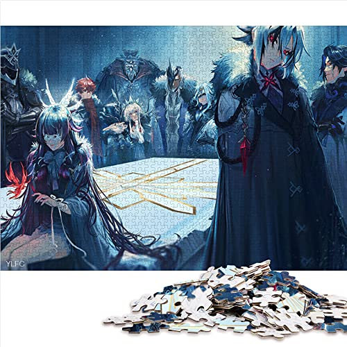 Genshin Impact Arlecchino 1000 großes Teile-Puzzle für Erwachsene, Holzpuzzle, schwierige anspruchsvolle Puzzles, 1000 Teile, 50 x 75 cm