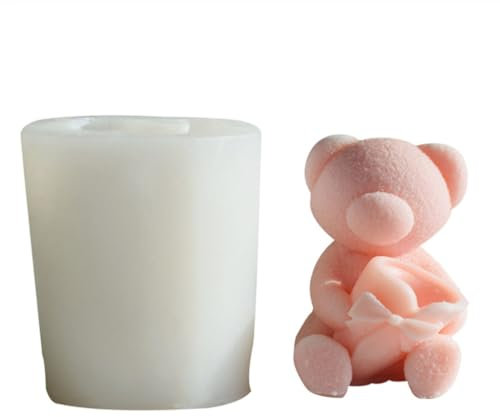 Romantic-Rose Bear Candle Mold Aromatherapy-Silicone Mold for Home Decor Handmade-Soap Epoxy Mold Gypsum Ornament