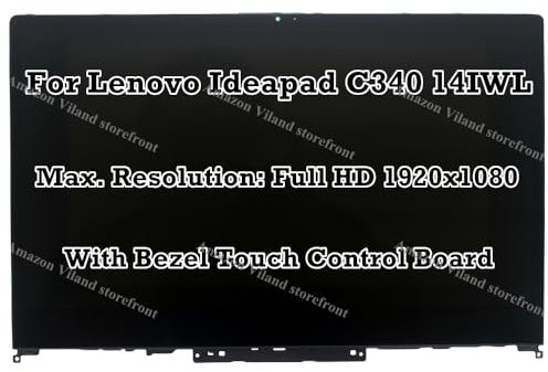 toplcdled 14.0 Replacement for Lenovo IdeaPad C340 14IWL FHD 1920×1080 LCD Display Touch Screen Digitizer Assembly