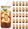 YiYa Verre Avec Paille et Couvercle Verre Canette Verre Personnalisé Bubble Tea Verre Cadeau de Noël d'anniversaire Personnalisé pour les Femmes Mâle Soeur Tante Ami (S)