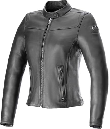 Alpinestars Tory Damen Lederjacke, Schwarz/Schwarz, XXL