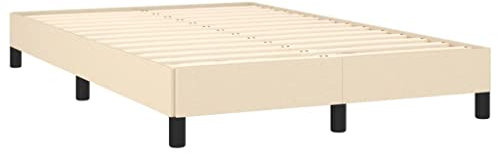 vidaXL Cadre de lit sans Matelas crème 120x190 cm Tissu