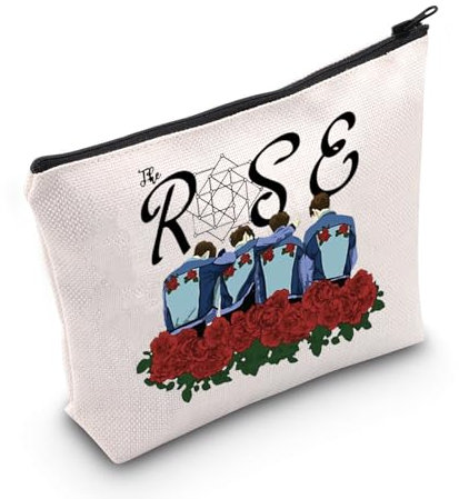Kpop Music Lover Gift Rose Kpop Fans Gift Kpop Group Merchandising Korean Kpop Makeup Bag, Rose Bag EU, Trousse à cosmétiques avec impression