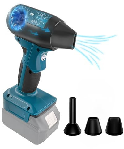 Jet Dry Mini-Gebläse, Kompatibel mit Makita 18v Akku Laubbläser,Turbo-Jet-Gebläse, kabelloser Turbo-betriebener Mini-Jet-Gebläse, Trockengebläse für Auto, Reinigung, Camping