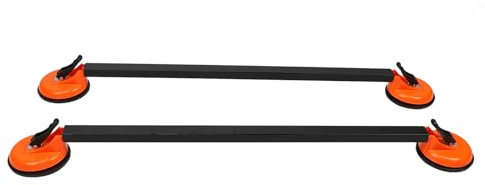 Barre Transversale de Toit Universelle, 2 Pièces de 36,2 Pouces, Barres Transversales de Toit en Acier, Porte-Bagages de Toit à par Ventouse, capacité de de 110 LB