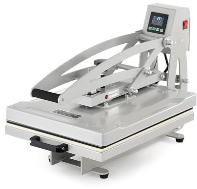 CREWORKS Prensa de Calor 50x40, Plancha Sublimacion Semiautomática, 2200W Plancha Sublimacion 40x50 cm con Base Deslizante, Prensa Termica para Camiseta, Alfombrillas de Ratón y Más