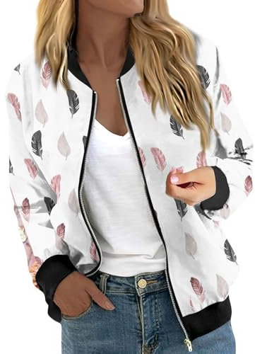 WEOPLKIN Veste Moto Femme Veste Sequins Femme Veste Noire Femme Veste pour Femme Manteau Court Femme Blouson Jean Femme Blouson Femme Blouson Simili Cuir Bombers Femme Hiver Veste Rose Xl