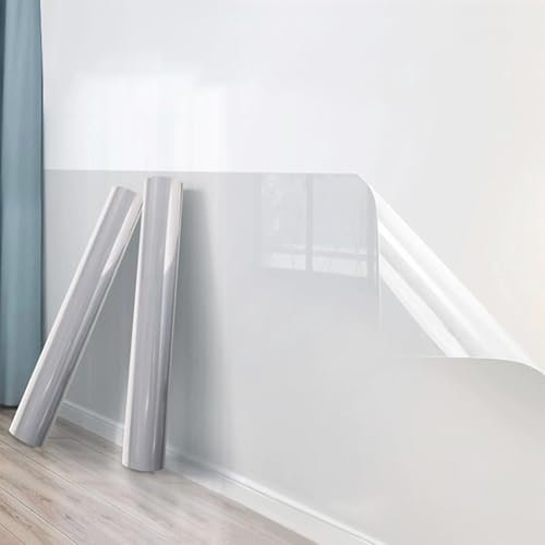 HANIUTTY Transparent Wandschutzfolie Elektrostatisch, 40 × 200CM Spritzer Möbel Schutzfolie Selbstklebender Statischer Wandaufkleber - Wandfolie Abwaschbar Schutz für Küche Wände Möbel Büro