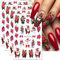 Nagelsticker Weihnachten Niedlich Schneemann Blume Urlaub Nail Sticker Winter Saisonale Nagelaufkleber Schleife Blumen Xmas Nagel Sticker Christmas Nagel Stickers Nageldesign Nail Art Nagel Zubehör