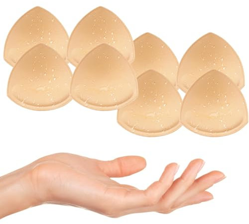 Swimsuit Bra Inserts 4 Pairs, Waterproof Bathing Suit Inserts Push up Bra Pads Inserts for Bikini Sports Bra DE