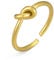 Dreamtimes Liebesknoten Ringe für Frauen Forever Love Knot Infinity Ringe für Paare Dainty Forever Infinity Edelstahl verstellbare Schmuck Freundschaftsschmuck (Gold)