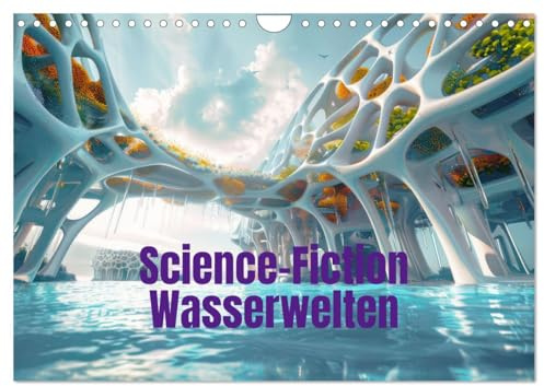 Science-Fiction Wasserwelten (Wandkalender 2026 DIN A4 quer), CALVENDO Monatskalender: Visionen der Zukunft (CALVENDO Orte)