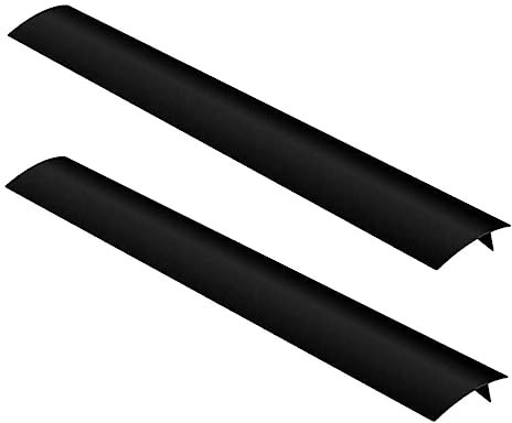 Tofficu 2pcs Stove Gap Covers Black Silicone Oven Guard with Seamless Design and Filler Function for Kitchen Countertop and Sink Areas, Heat Resistant Protective Cover