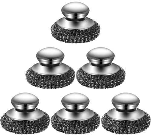 Wudaizhi Abnehmbarer Stahlwolle-schrubber, Küchenutensilien, Geschirrspül-schrubber Rundem Griff, Haushaltsreinigungswerkzeug