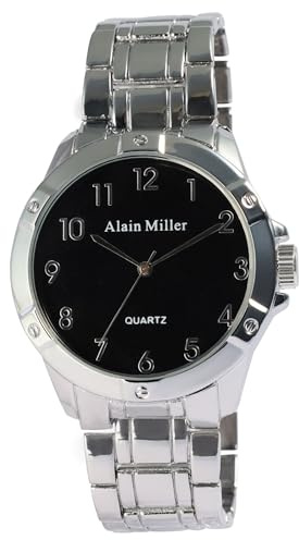 Raptor Alain Miller Herren Armbanduhr aus Edelstahl in Silber, in Einer Länge von 22 cm, Klassisches Design für jeden Mann