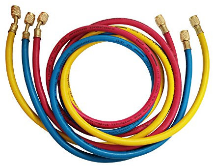 wisepick A/C carga mangueras tubo para R410 a R134 a R12 R22 aire acondicionado refrigerante 1/4 rosca manguera 5ft.
