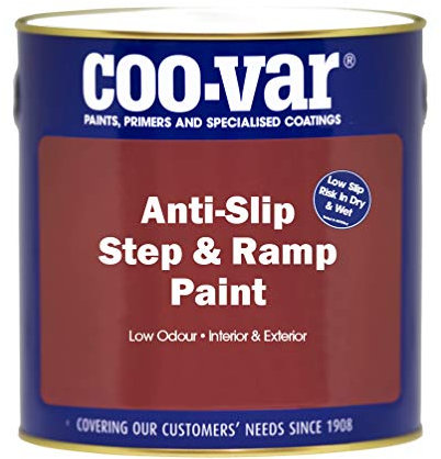 Coo-Var Anti-Slip Step and Ramp Paint. Comes with PSP Touch- up Brush. (1L,Black)