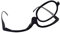 MEGAUK Schminkbrille Make up Brille Lesebrille Presbyopie Brille Sehhilfe Lesehilfe Stärke +1,5