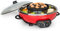KLARSTEIN Szechuan - Hot pot Chinois, Hot pot fusing, Grill de 22 cm de diamètre, Revêtement anti adhésif, 600 watts, Nettoyage rapide - Rouge