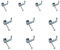 Clip 4 Fire 2,5 mm Metall feuerfeste Stahl-Kabel-Clip, entspricht der 18. Ausgabe, 10 Stück