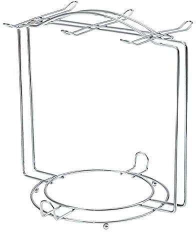 URFEDA Stainless Steel Coffee Rack, 6 Cup Holder with 6 Saucers, Modern Kitchen Utensils Organizer and Hanger for Display and Mug Storage