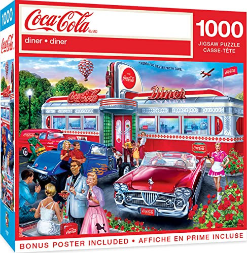 Masterpieces Puzzle mit 1000 Teilen für Erwachsene und Familien – Coca-Cola Diner – 48,9 x 67,9 cm