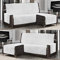 Banzaii Housse de Canapé d’Angle Réversible Matelassée avec Méridien Gauche/Droite - Protège Canapé Anti-Taches en Forme de L 2 Places 190 cm, Blanc