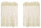 Betos - Mezze tende corte in voile con pizzo, ideali per cucina, bar, cucina e bagno (2 pannelli da 74 x 90 cm, beige)