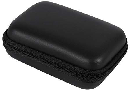 Power Bank Case Small Travel Cable Organiser Bag, Portable Electronic Organizer Pouch Zipper Bag, Shockproof and Waterproof Hard Drive Bag, for Earphone U Disk Data Cable Hot (Black)