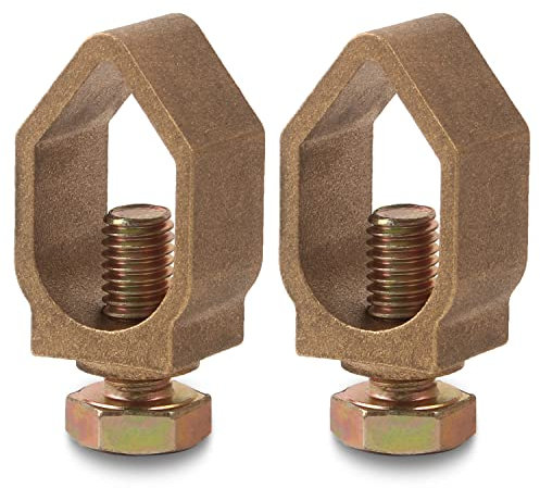2PCS 5/8-Inch Direct Burial Copper Ground Rod Clamps Grounding Clamp,5/8