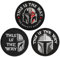 Zcketo 3 Stück This is The Way Mandalorian Half Helmet Gestickter Verschluss auf der Rückseite Taktischer Moral-Patch zum Kleidung Taschen Rucksack Uniform Jersey Hundegeschirr