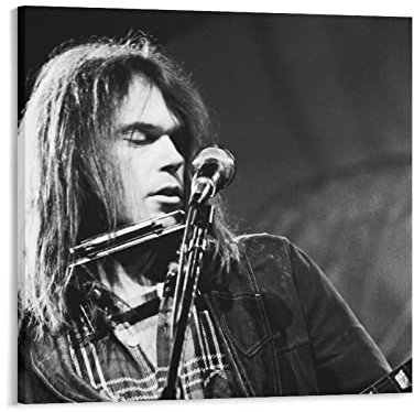 LIQIU Neil Young Rock Singer Gitarristen Pianist Regisseur Poster (5) Leinwand-Wandkunst-Poster dekorativer moderner Heimdruck Bild Kunstwerke Poster 70 x 70 cm