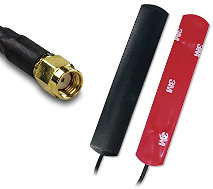 UniteCom Antena de Montaje Adhesivo WiFi de Doble Banda 2.4GHz 5GHz Cable de 3 Metros RP-SMA Conector de Banda Ancha Internet WLAN inalámbrico 5.8 Impermeable al Aire Libre Interior Resistente WiFi 6
