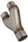 Tuyau d'échappement en Y 2,5 / 63,5 mm/double sortie tuyau Exhaust Y pipe Stainless Steel 409(2,5 pouces))