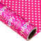 Holijolly Reversible Geburtstag Wrapping Paper Roll.Mini Roll.43.9 cm X 10m.Rose Red Geburtstag Text mit Glitter Metallic Folie Design (4.39 Quadratmeter)