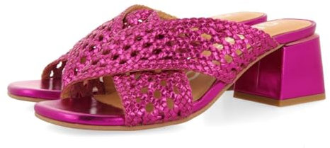 GIOSEPPO Sandalias DESTALONADAS Color Fucsia con Trenzados para Mujer CLARCONA