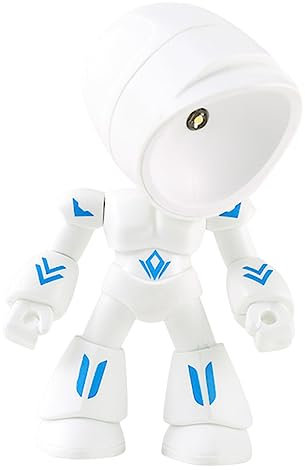 Housoutil Roboter Led Nachtlicht, Niedliche Schreibtischlampe, Einstellbare Kopf, Weiß, Perfekt Für Schlafzimmer Und Kinderzimmer