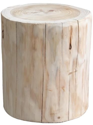 HOMSFOU Baumstumpfhocker Kleiner Holzhocker Holztritthocker Für Drinnen Multifunktionaler Hocker Als Schuhwechselhocker Und Bastelständer Formstabil Und Langlebig