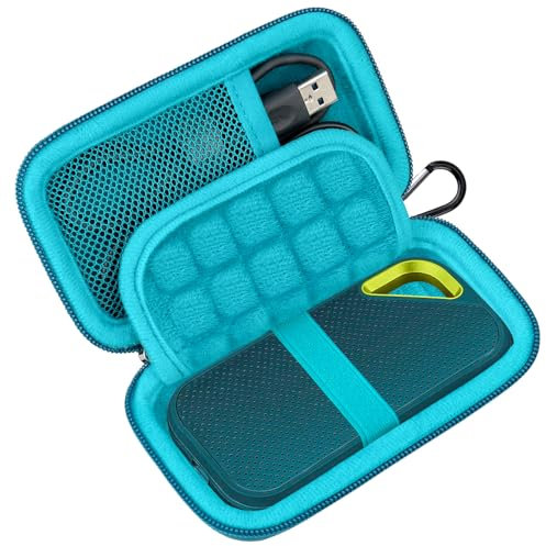 Lacdo Étui Disque Dur Externe Housse de Protection pour SanDisk Extreme Pro/SanDisk Extreme Portable SSD Externes SDSSDE81 SDSSDE80 500GO 1TO 2TO 4TO USB-C EVA Pochette Case, Monterey