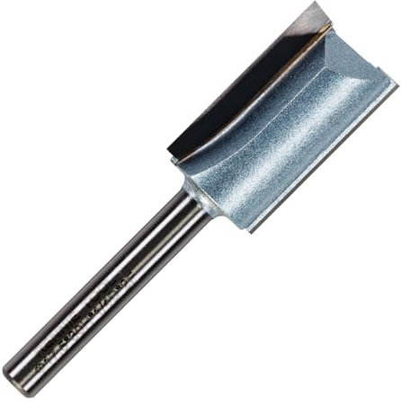 Rennie Tools - Punta per fresa dritta, diametro di taglio 17,5 mm x 30 mm, scanalatura x 1/4, punta in TCT, a 2 scanalature, compatibile con Makita Bosch Trend, Katsu, DeWalt, ecc. Punta per fresa da