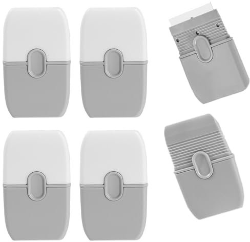 4pcs Double Edged Plastic Scraper Tool, Plastic Razor Blade Scraper Glass Scraper for Windows Decals Tint Labels Caulk Plastic Scraper Tool for Adhesive Remover for Stickers and Paints on Car Glass