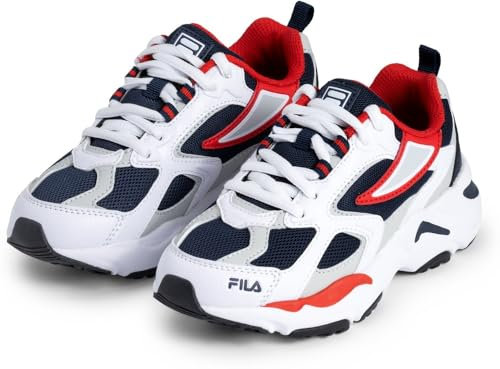 FILA CR-CW02 RAY Tracer Teens Sneaker, White Navy, 39 EU
