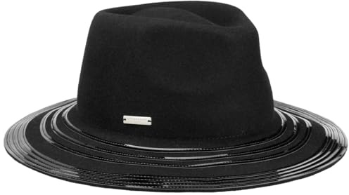 Seeberger Shiny Details Fedora Wollhut Wollfilzhut Damenhut Damen - Winter Herbst-Winter