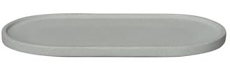 blomus Ablageschale CRETO | Farbe Micro Chip | 9L x 17,5B x 1,5H cm | Dekotablett aus Beton | rutschfestes Tablett in Grau