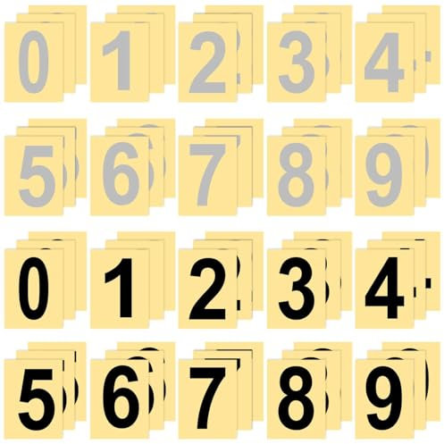 60 Sheets Of Number 0-9 Stickers, Waterproof Number Stickers, Reflective Number Labels, Large Number Stickers, Digital Signage, Mailbox Marking Stickers, Self-Adhesive Labels