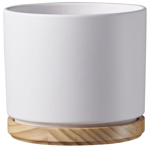 Soendgen Oslo, Blumentopf aus Keramik, Farbe: Weiß Matt, 13,5 cm Durchmesser, 12,2 cm hoch, 2,2 l Vol.