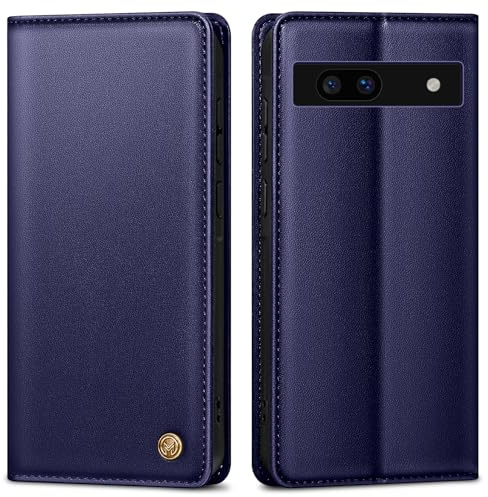 Handyhülle für Google Pixel 7A Hülle,Premium Lederhülle Schutzhülle Tasche für Google 7A Hülle Wallet Kartenfach Standfunktion Klappbar Flip Case für Pixel 7A Hülle,Blau